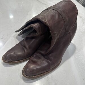 Billi Bi women's brown leather cowboy boots size 9-9.5/EU 40